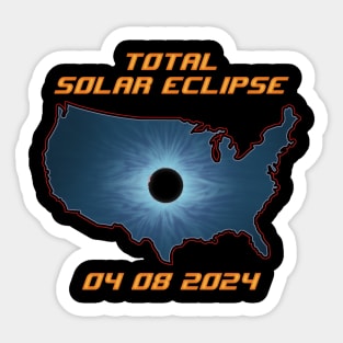 USA 2024 Total Solar Eclilpse Sticker